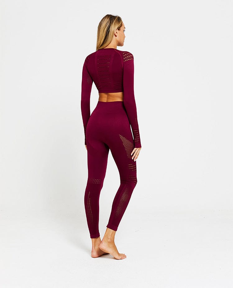 Jacquard seamless cropped trousers - ALLRJ