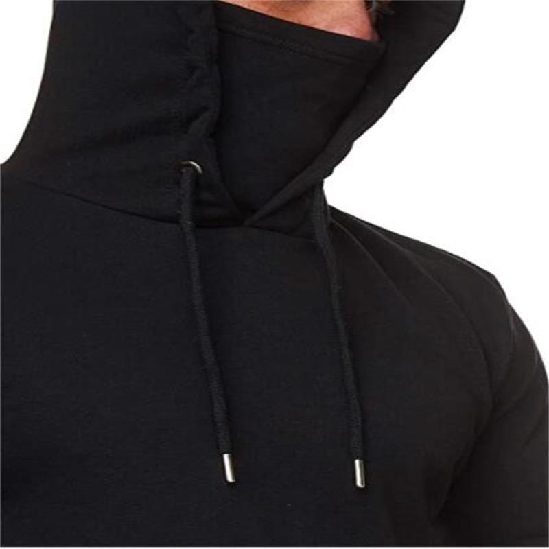 Men's Solid Color Fleece Hooded Sweatshirt - ALLRJ