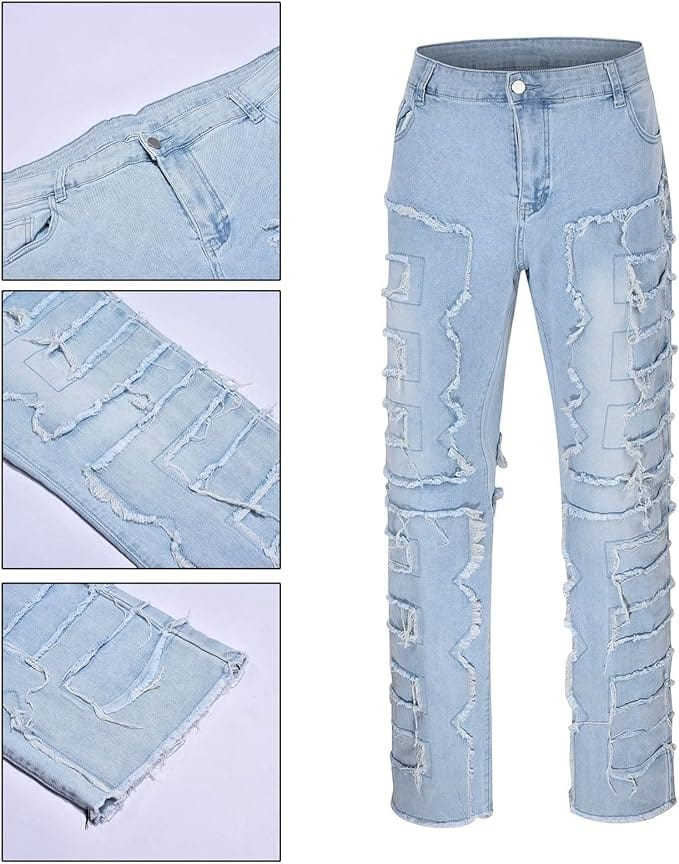 Men's Tassel Crafted Flared Jeans - ALLRJ