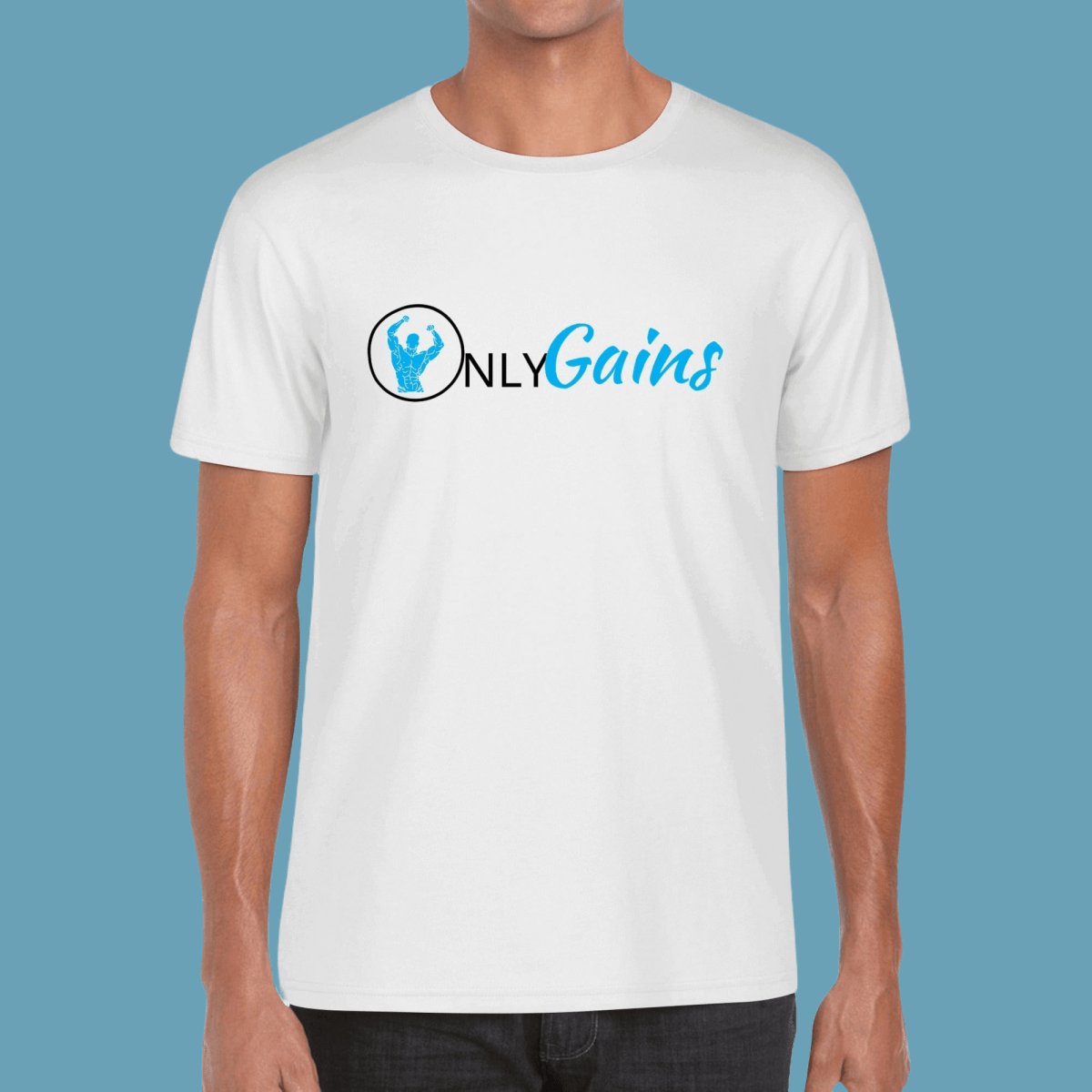 Allrj Only Gains Men's Cotton T Shirt - ALLRJ