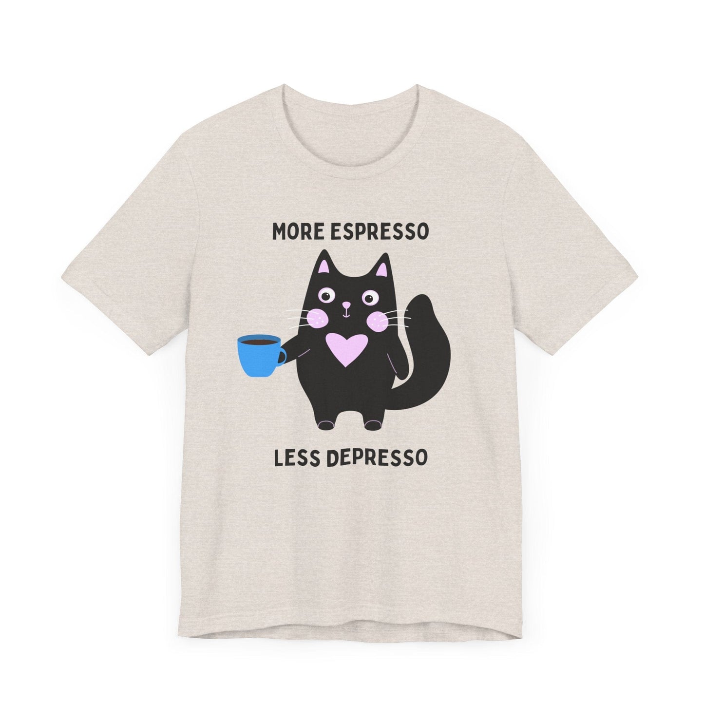 Allrj More Espresso Less Depresso Funny Tee - ALLRJ
