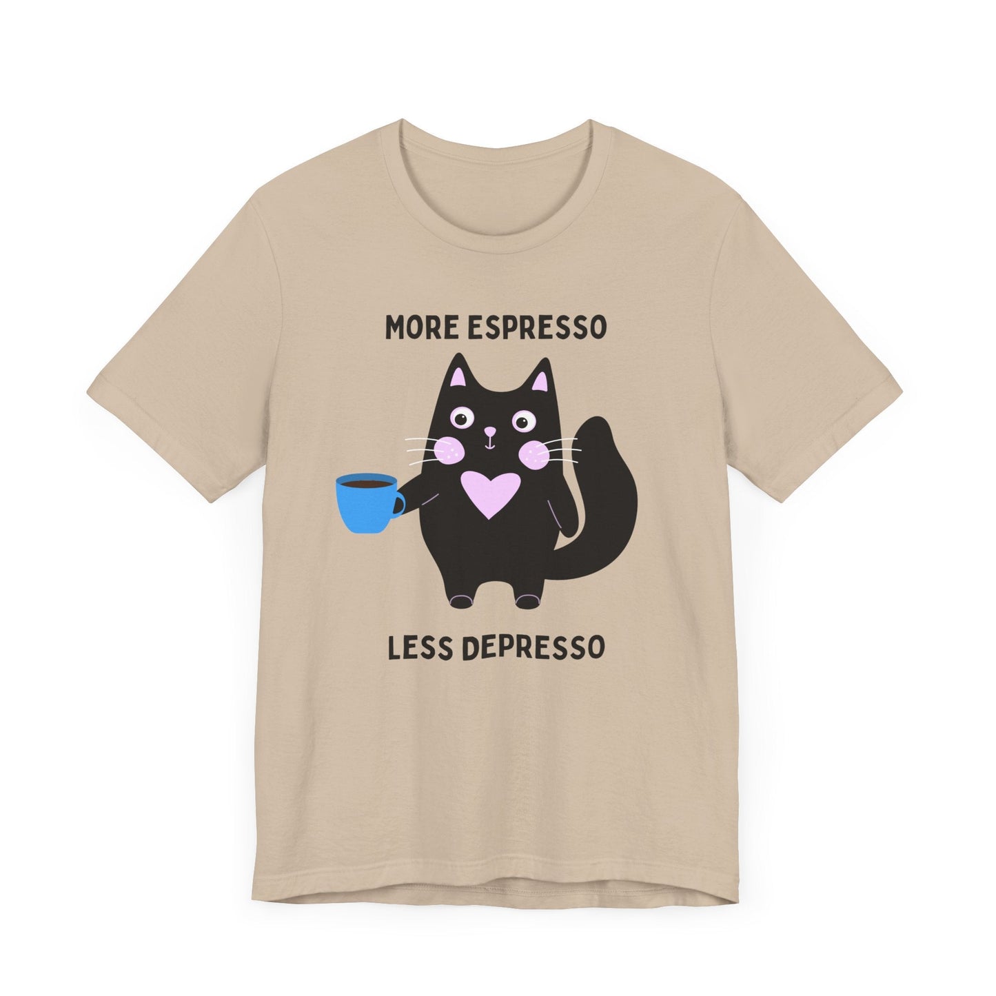 Allrj More Espresso Less Depresso Funny Tee - ALLRJ