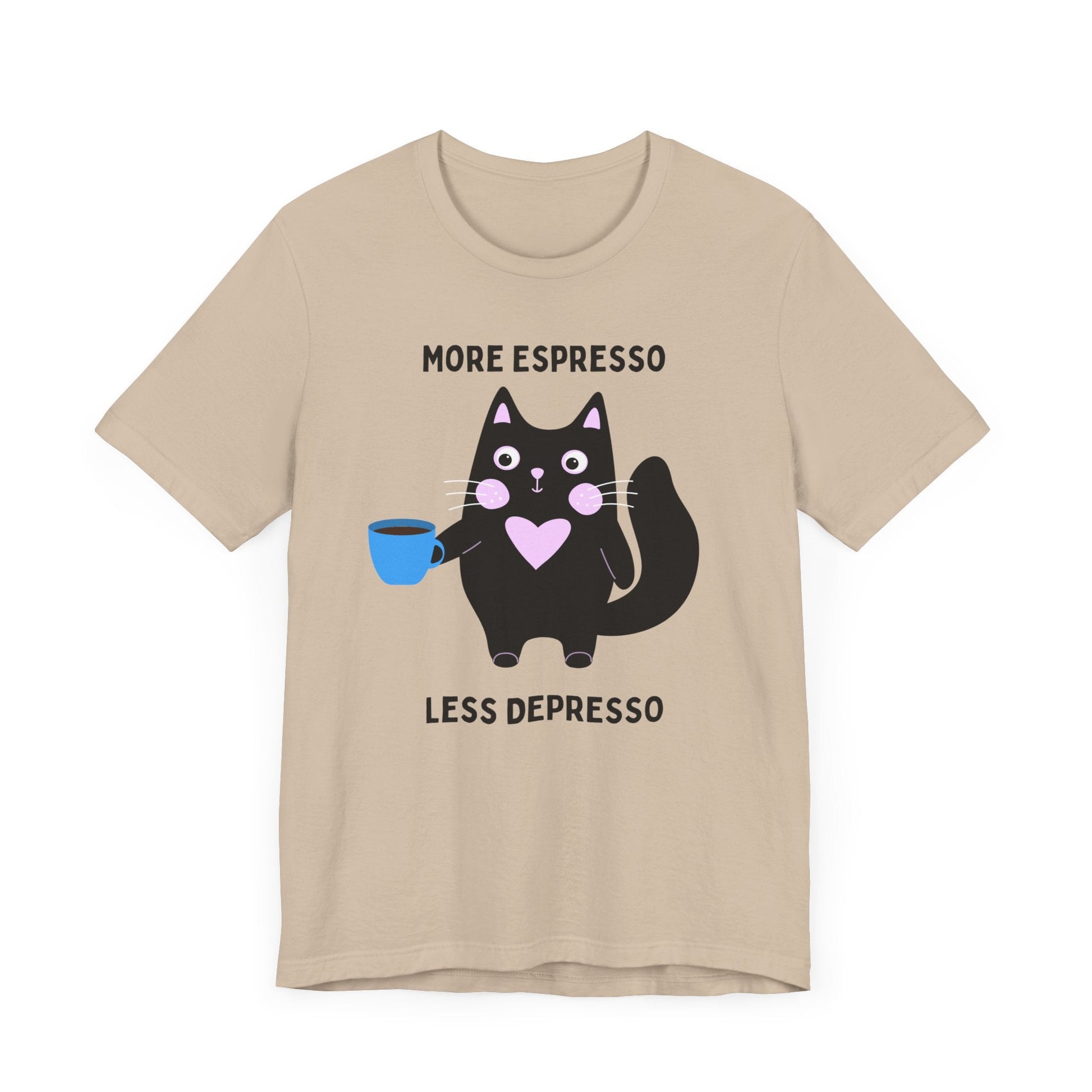 Allrj More Espresso Less Depresso Funny Tee - ALLRJ