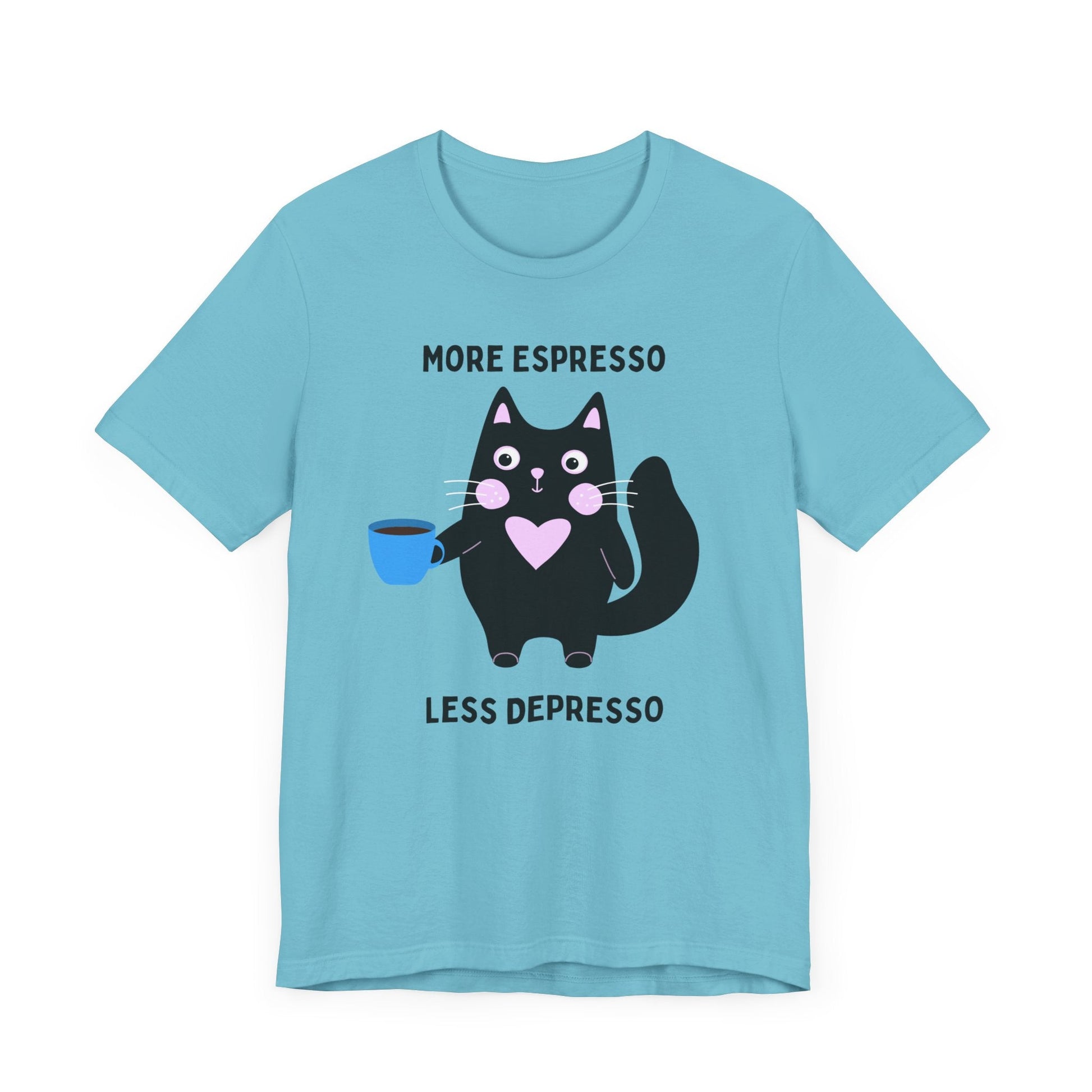 Allrj More Espresso Less Depresso Funny Tee - ALLRJ