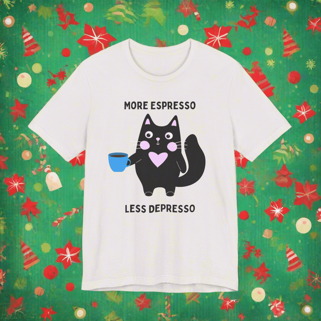 Allrj More Espresso Less Depresso Funny Tee - ALLRJ