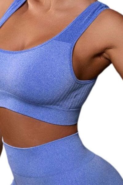 Cutout Scoop Neck Tank and Shorts Active Set - ALLRJ