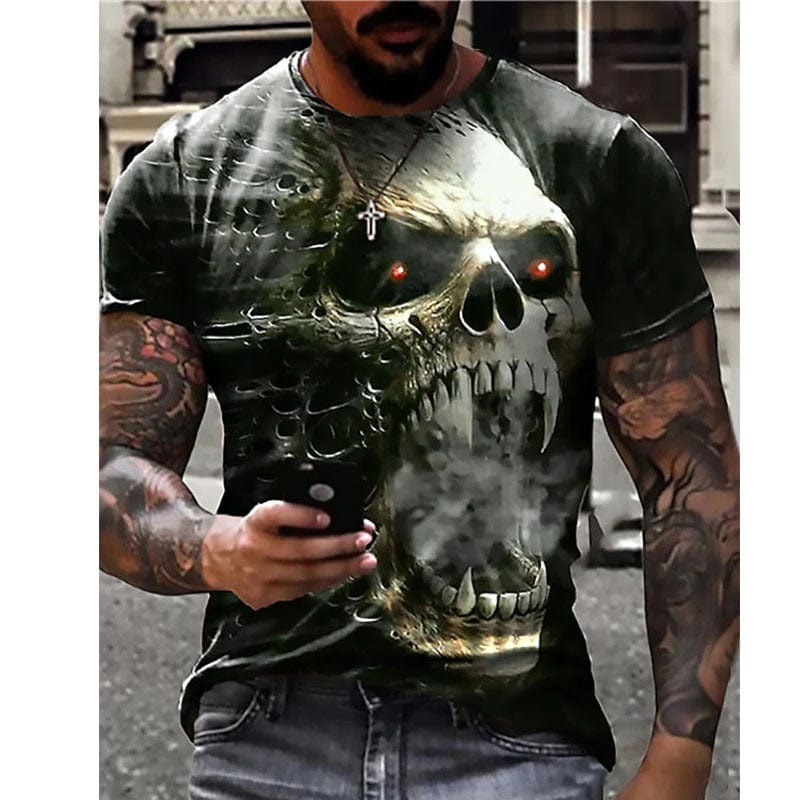 Men's 3D Printed Oversized Short Sleeve T-Shirt - ALLRJ