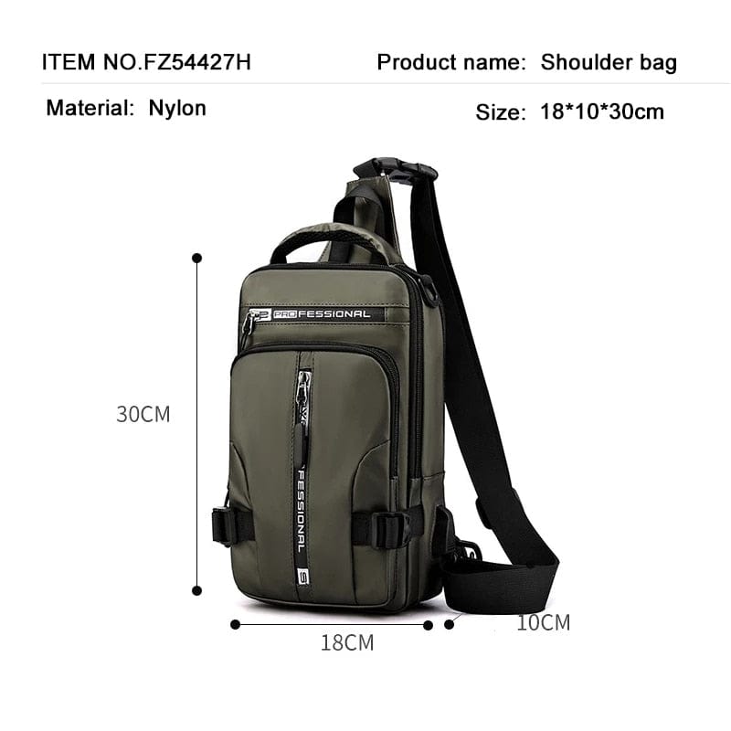 Oxford usb charging crossbody bag - ALLRJ