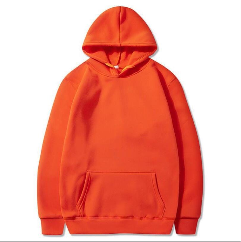 Allrj Oversized Solid Color Pullover Hoodie Sweatshirt - ALLRJ