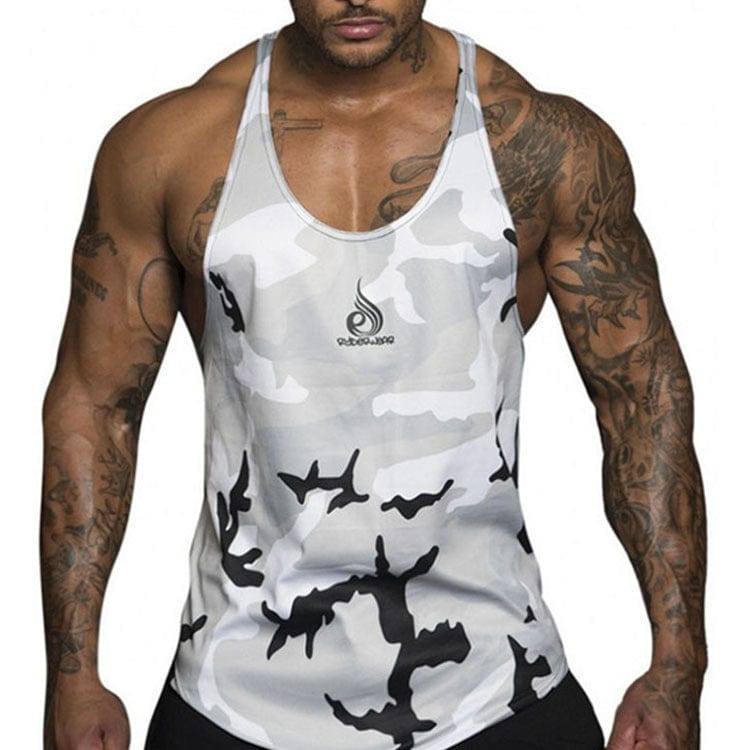 Mens camo training tank - ALLRJ