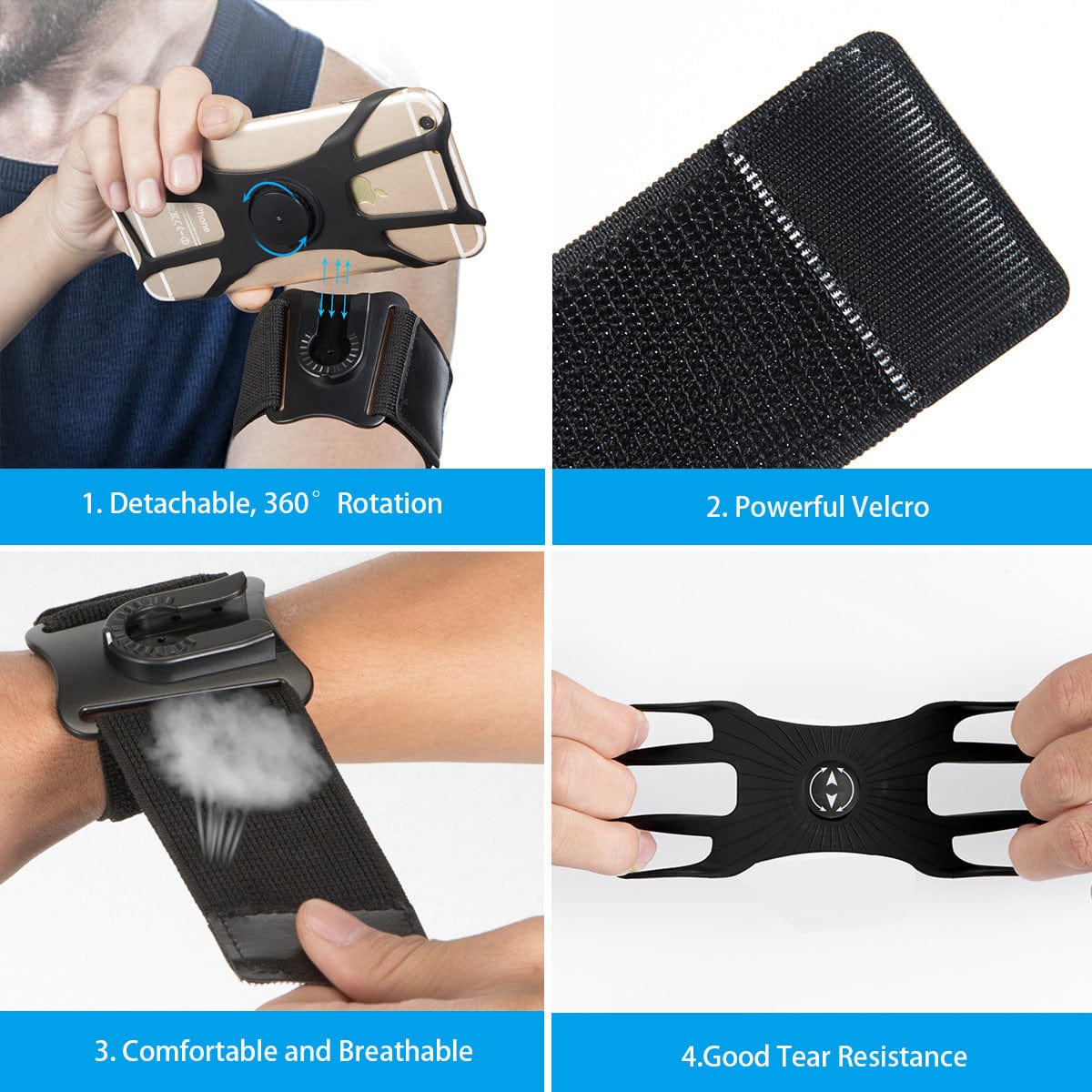 Detachable Phone Arm Swivel for the gym - ALLRJ