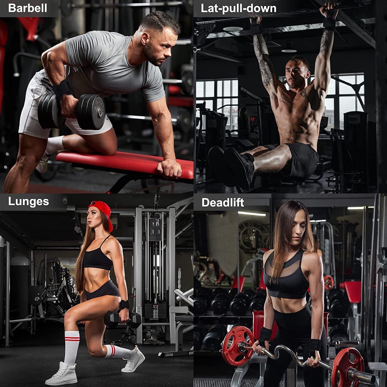 Pro Weightlifting Hook Straps - ALLRJ