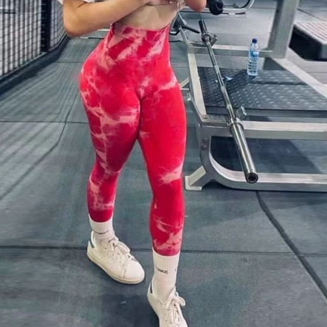 Allrj Ella Tie Dye Seamless Gym Leggings - ALLRJ