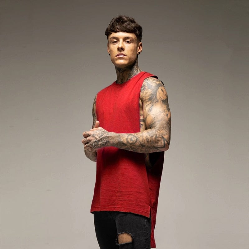 Cotton sleeveless singlet shirt - ALLRJ