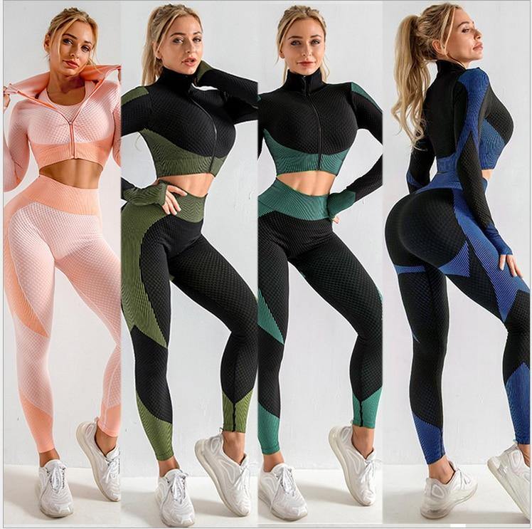 Seamless premium women's fitness tracksuit - ALLRJ