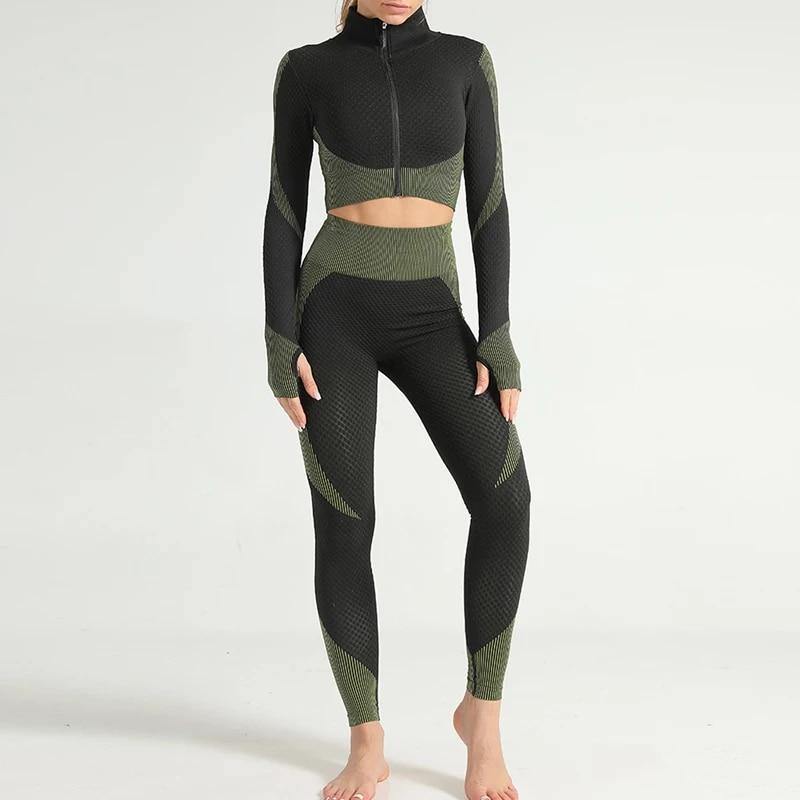 Seamless premium women's fitness tracksuit - ALLRJ