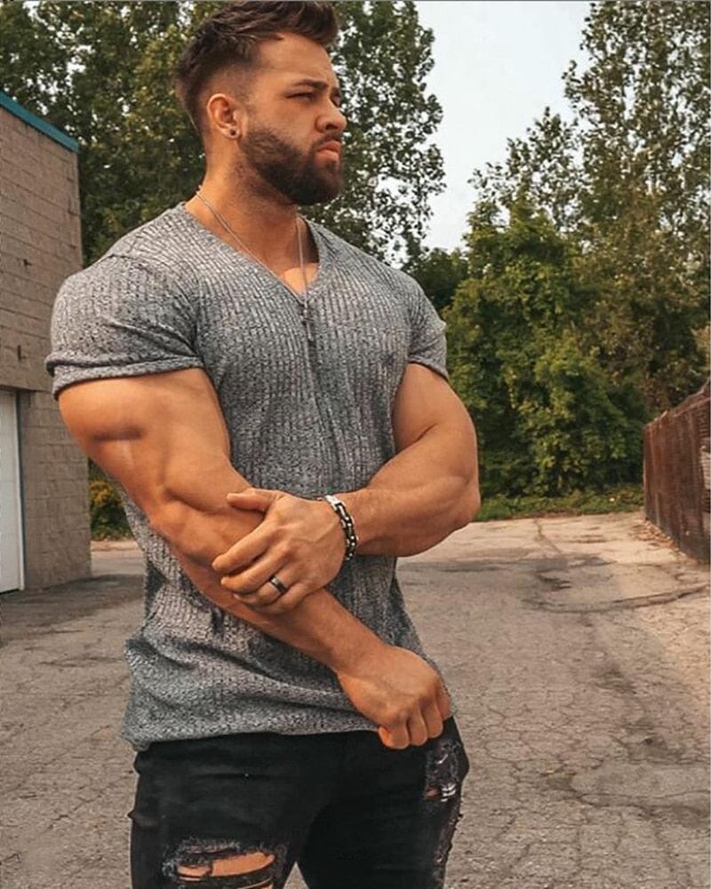 Mass man micro V-neck - ALLRJ
