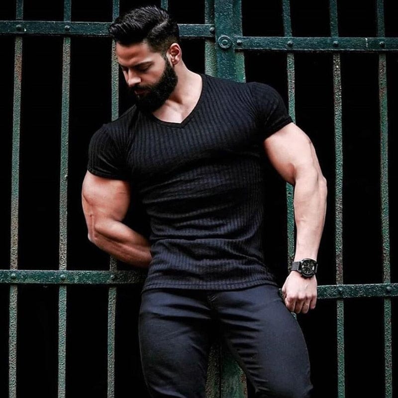 Mass man micro V-neck - ALLRJ