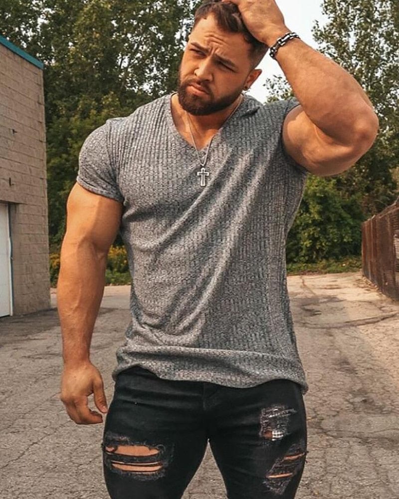Mass man micro V-neck - ALLRJ