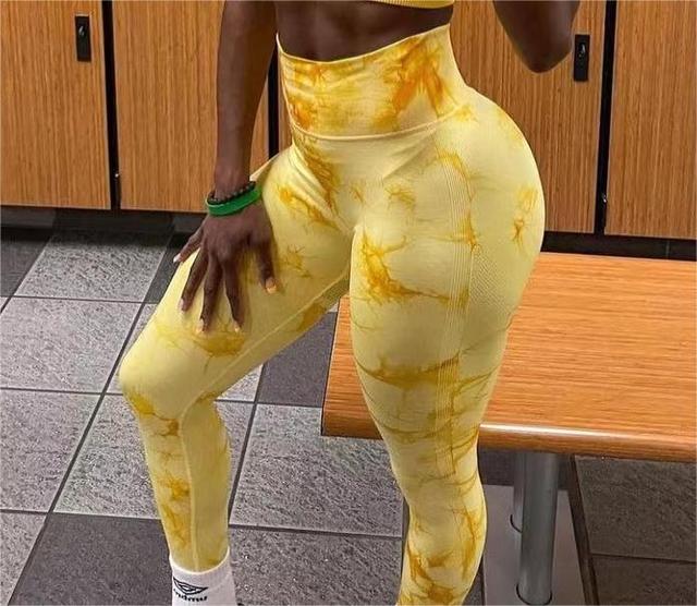 Allrj Ella Tie Dye Seamless Gym Leggings - ALLRJ