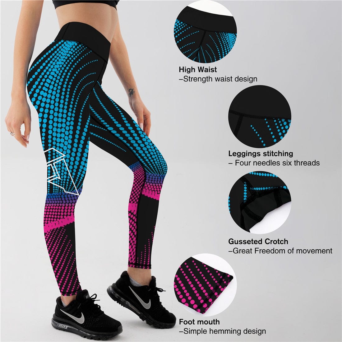 Glutex spandex high waist leggings - ALLRJ