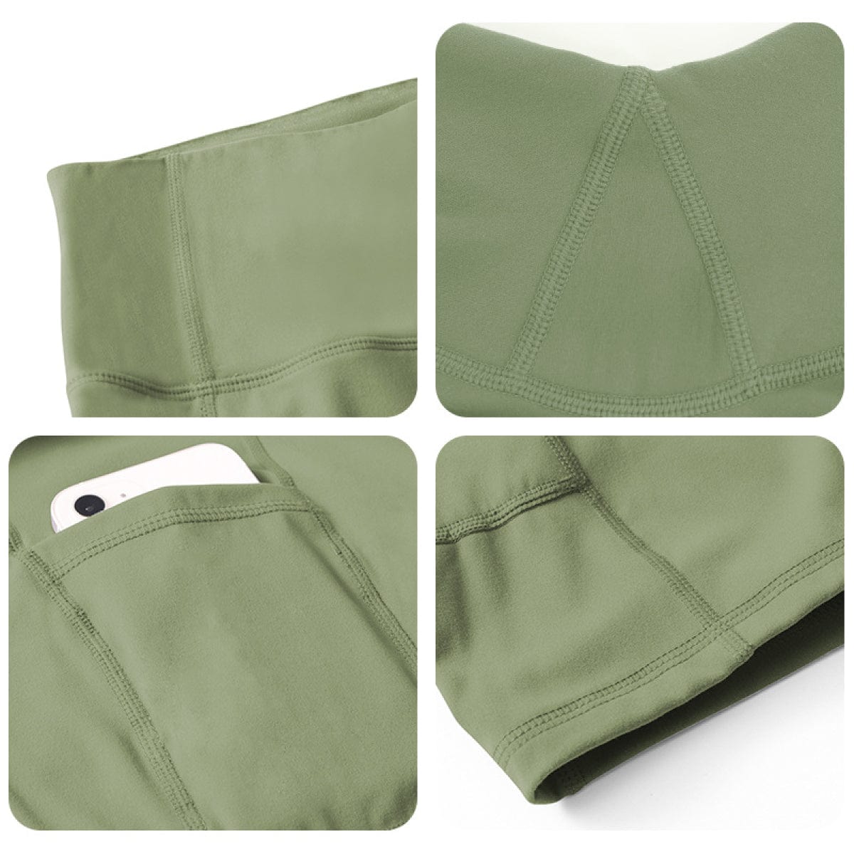 Allrj High Waist Active Shorts With Pockets - ALLRJ