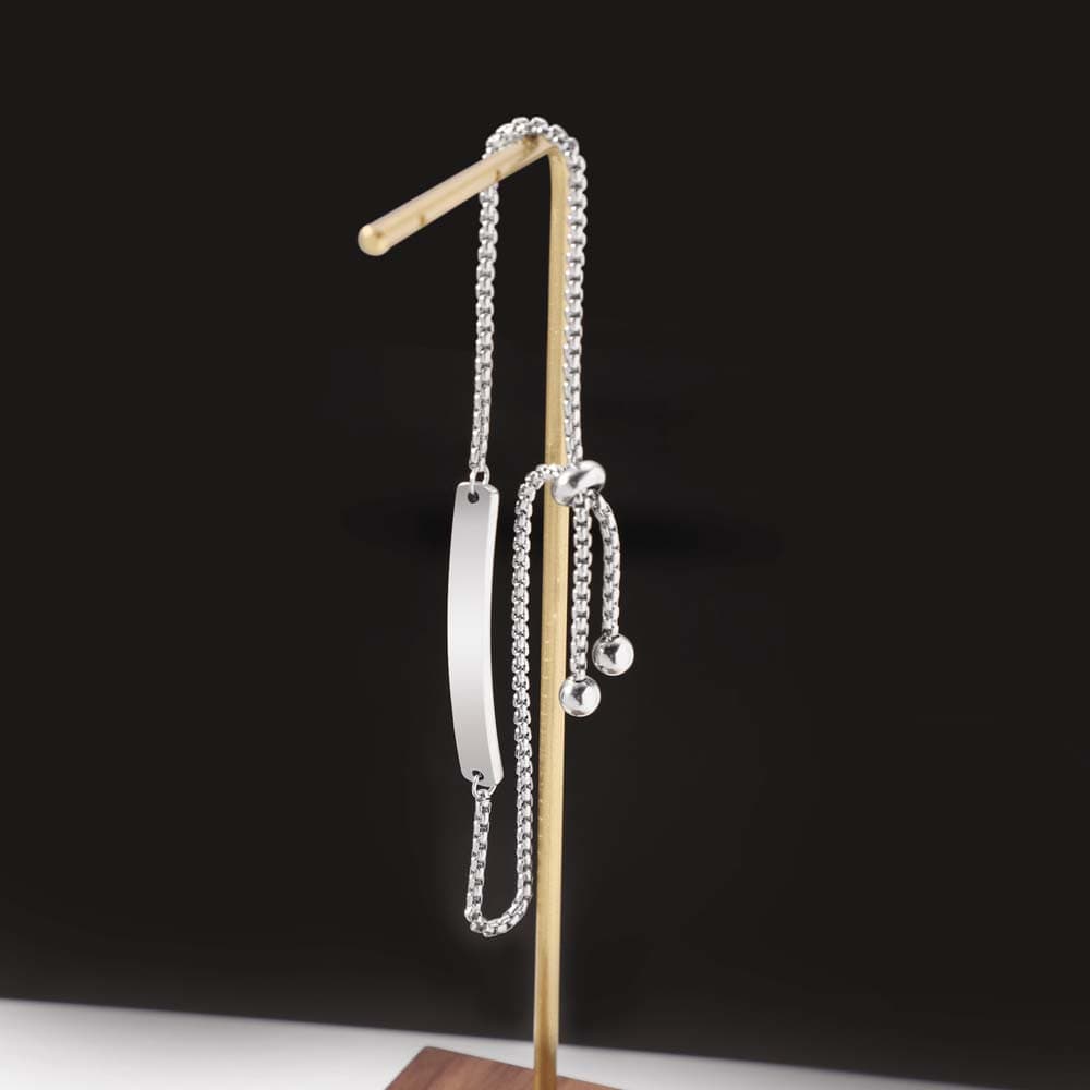 Allrj Engraved ID Bar Bracelet - ALLRJ