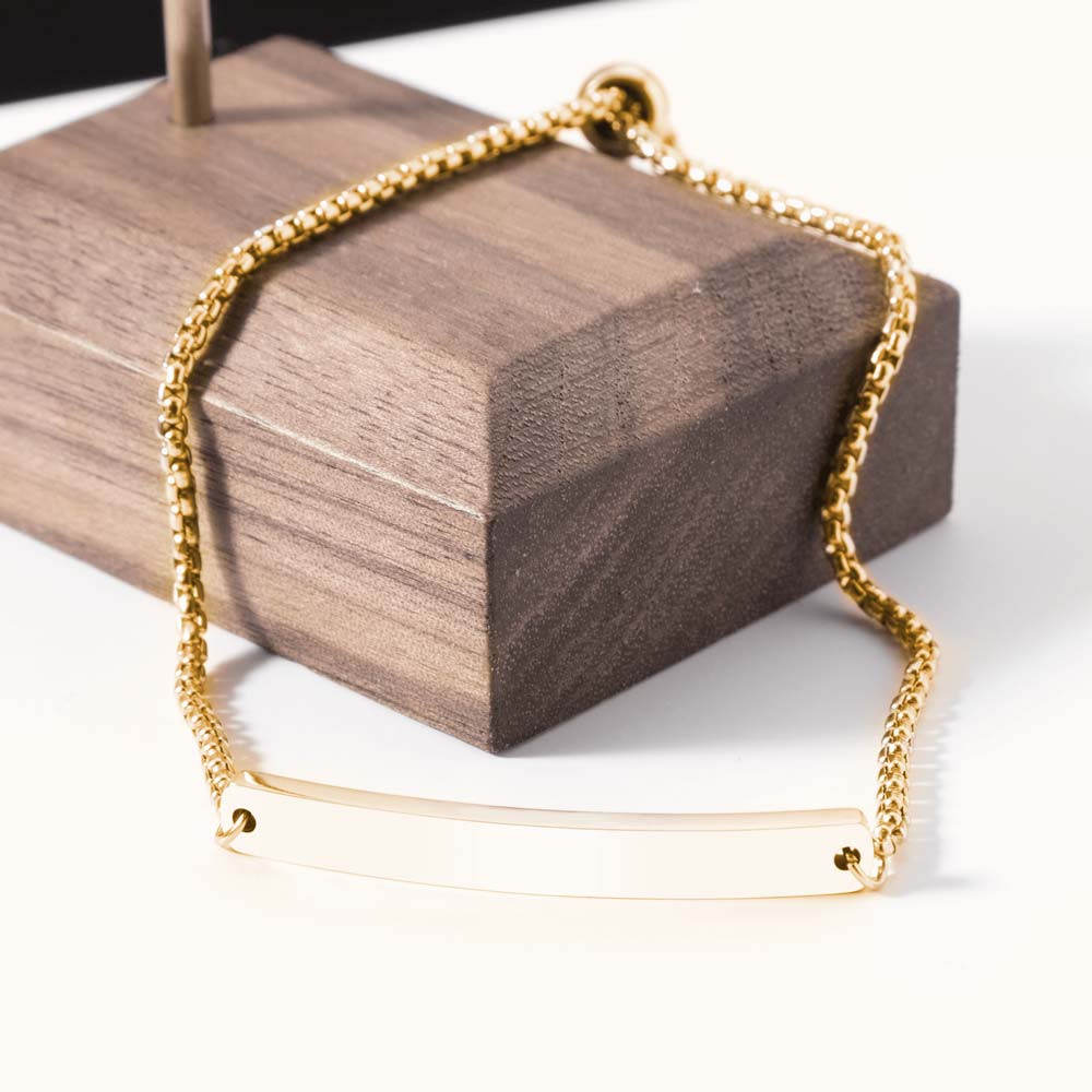 Allrj Engraved ID Bar Bracelet - ALLRJ