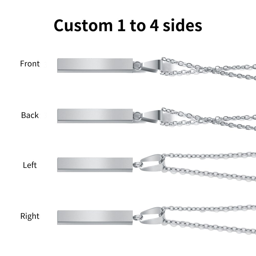 Allrj Engraved Vertical Bar Pendant - ALLRJ