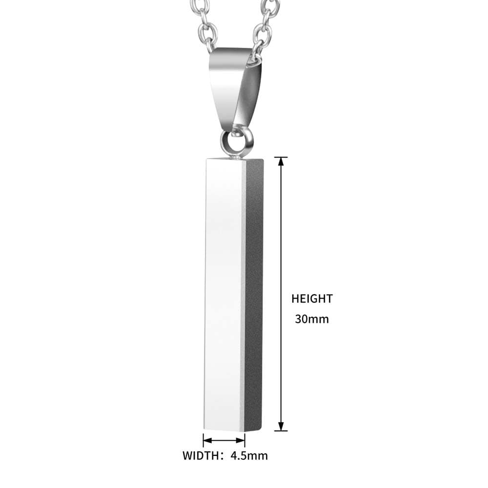 Allrj Engraved Vertical Bar Pendant - ALLRJ