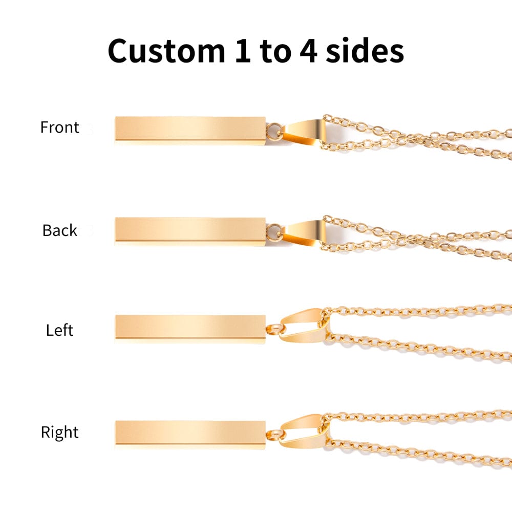 Allrj Engraved Vertical Bar Pendant - ALLRJ