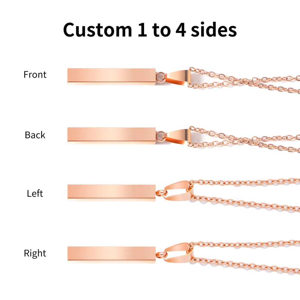 Allrj Engraved Vertical Bar Pendant - ALLRJ