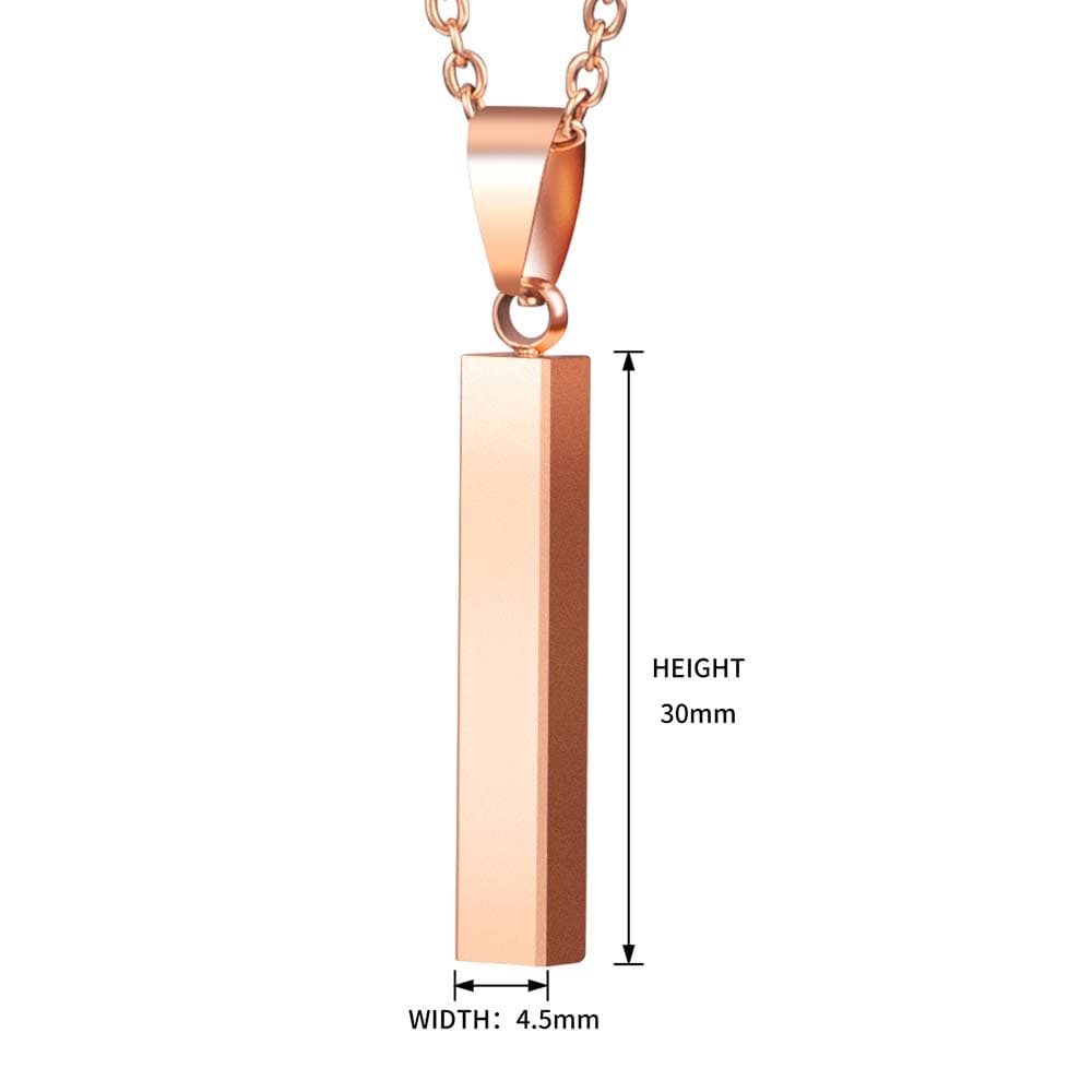 Allrj Engraved Vertical Bar Pendant - ALLRJ