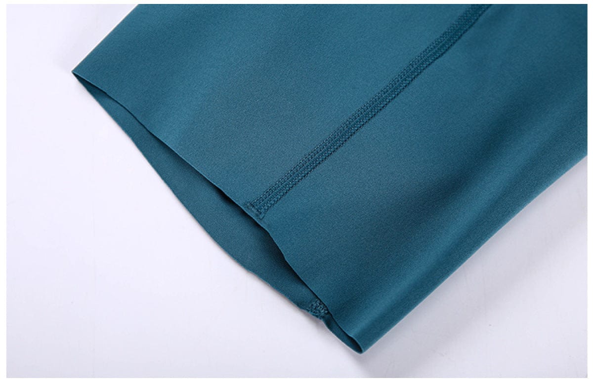 Solid Color Side Pockets Yoga Shorts - ALLRJ