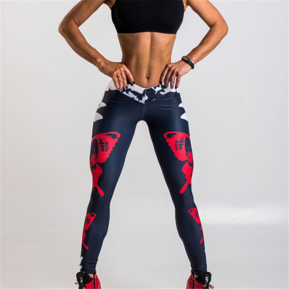 Women’s Butterfly Print Leggings - ALLRJ
