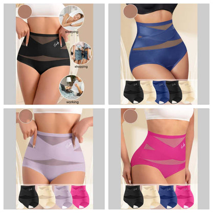 ALLRJ Women's High-Waisted Ultra Soft Tummy Control Comfort Briefs