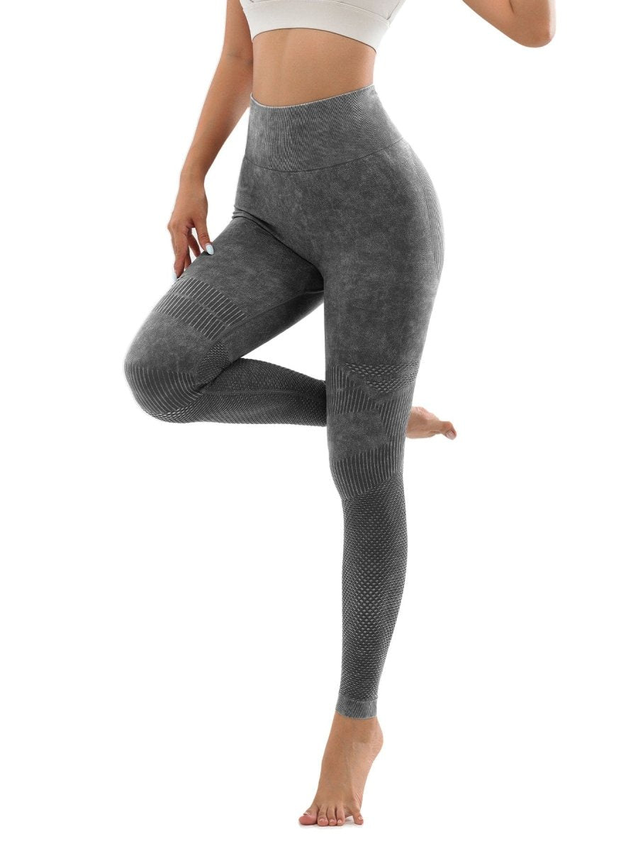 3 - Pack Women's Seamless Washed Sports Leggings - ALLRJ