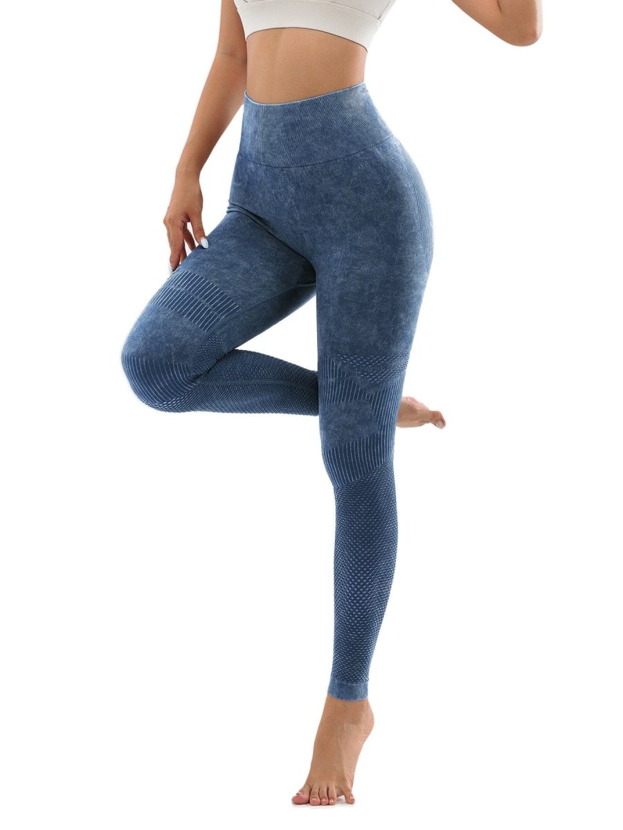 3 - Pack Women's Seamless Washed Sports Leggings - ALLRJ