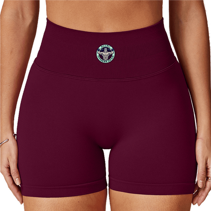 Allrj Seamless High-Waisted Yoga Shorts