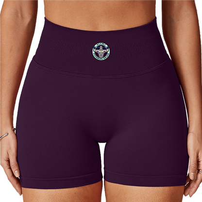 Allrj Seamless High-Waisted Yoga Shorts