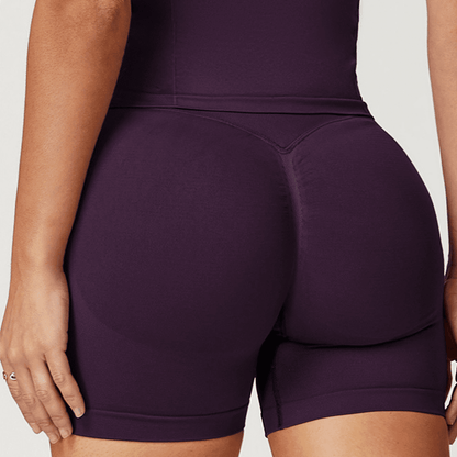 Allrj Seamless High-Waisted Yoga Shorts