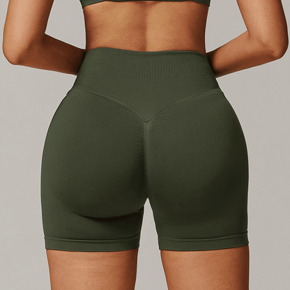 Allrj Seamless High-Waisted Yoga Shorts