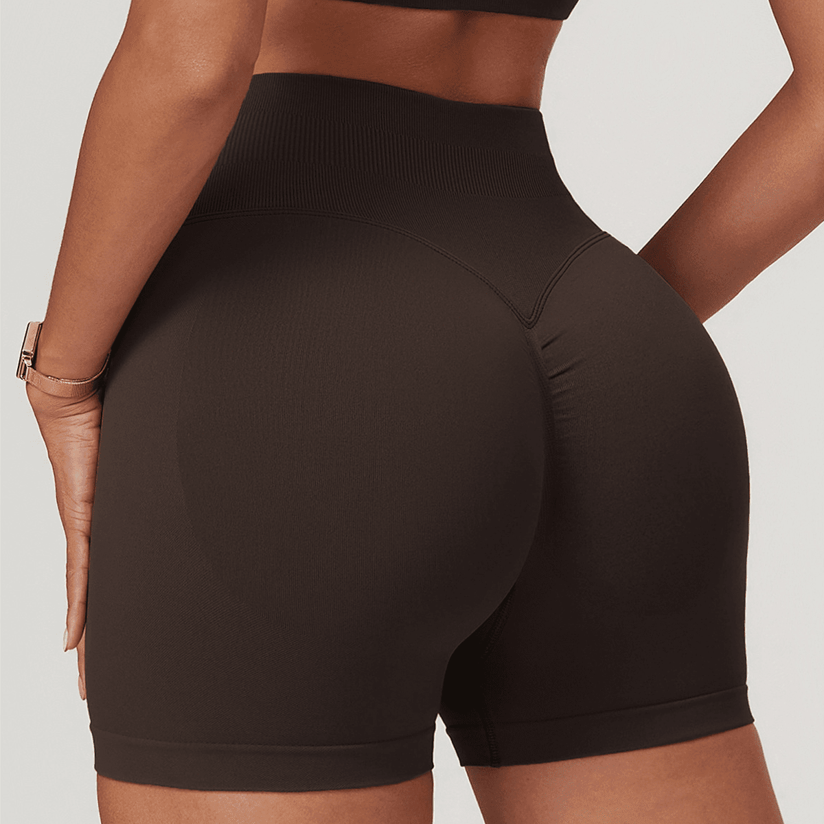 Allrj Seamless High-Waisted Yoga Shorts