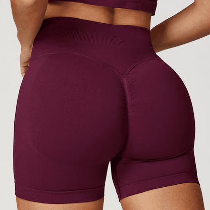 Allrj Seamless High-Waisted Yoga Shorts