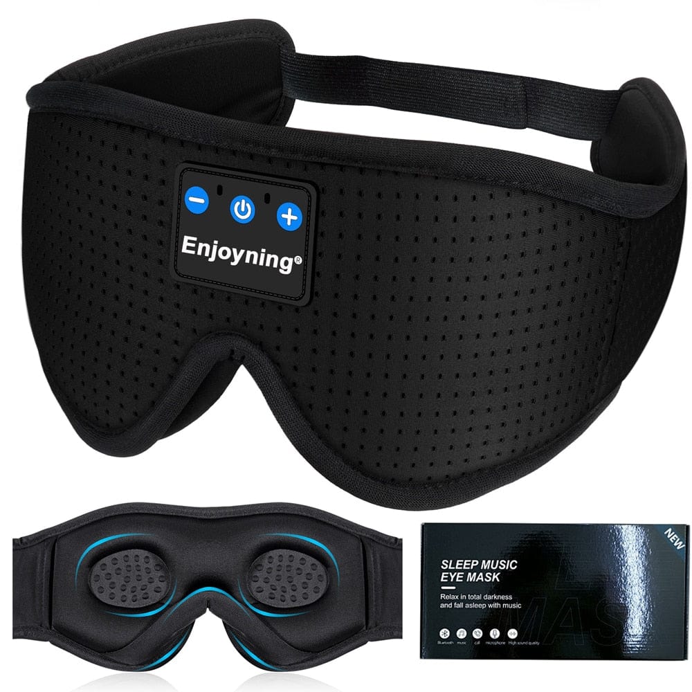 ALLRJ 0 B-Black / China Allrj Smart Sleep Mask with Bluetooth 5.0 Audio