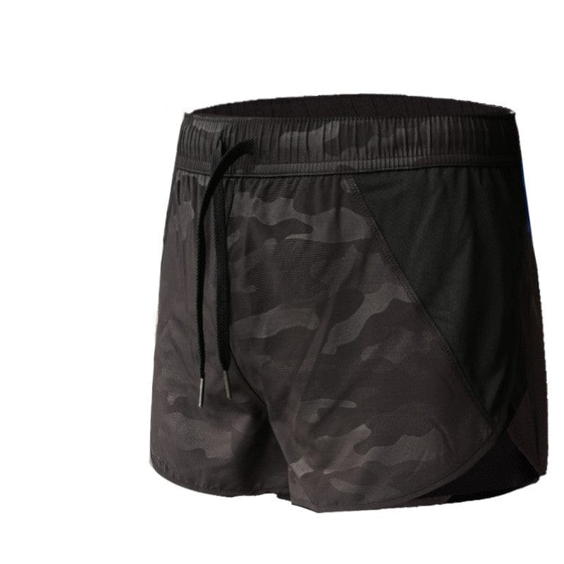 ALLRJ Black Camouflage / 2XL Men's Breathable Quick Dry Sports Shorts