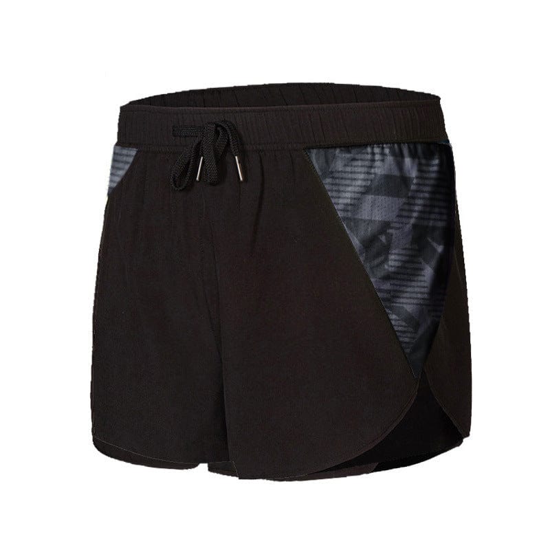 ALLRJ Black Grey / 2XL Men's Breathable Quick Dry Sports Shorts