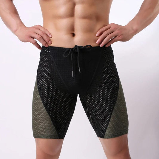 ALLRJ Black / L Men's Sports Tights Swimming Trunks