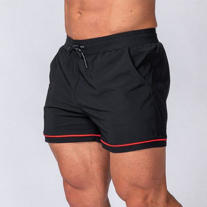 ALLRJ Black / M Men's Sport Running Training Outdoor Beach Quick-dry Casual Shorts