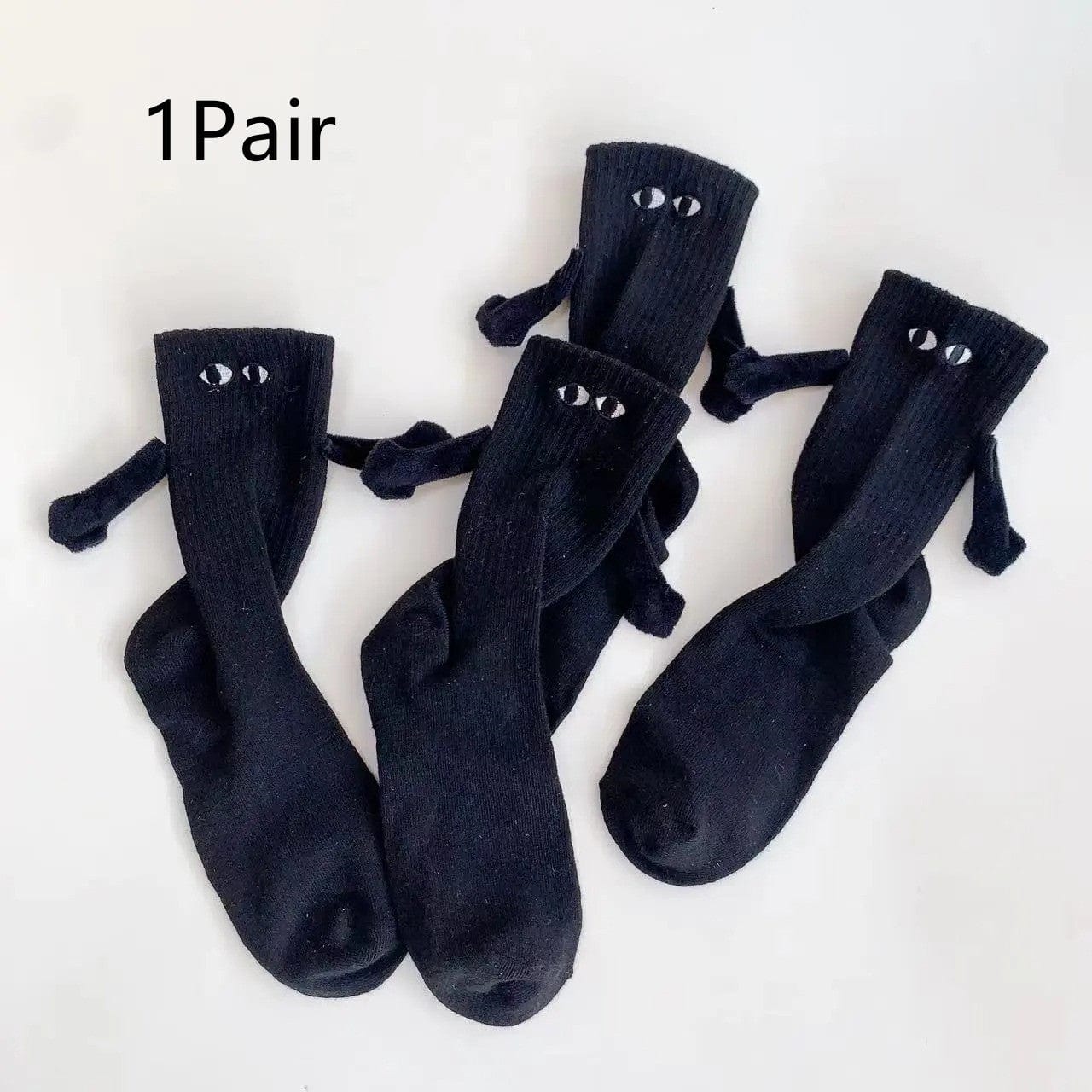 ALLRJ Black / One size Magnetic Suction Hand In Hand Couple Socks Cartoon Lovely Breathable Comfortable Socks For Women Holding Hands Sock